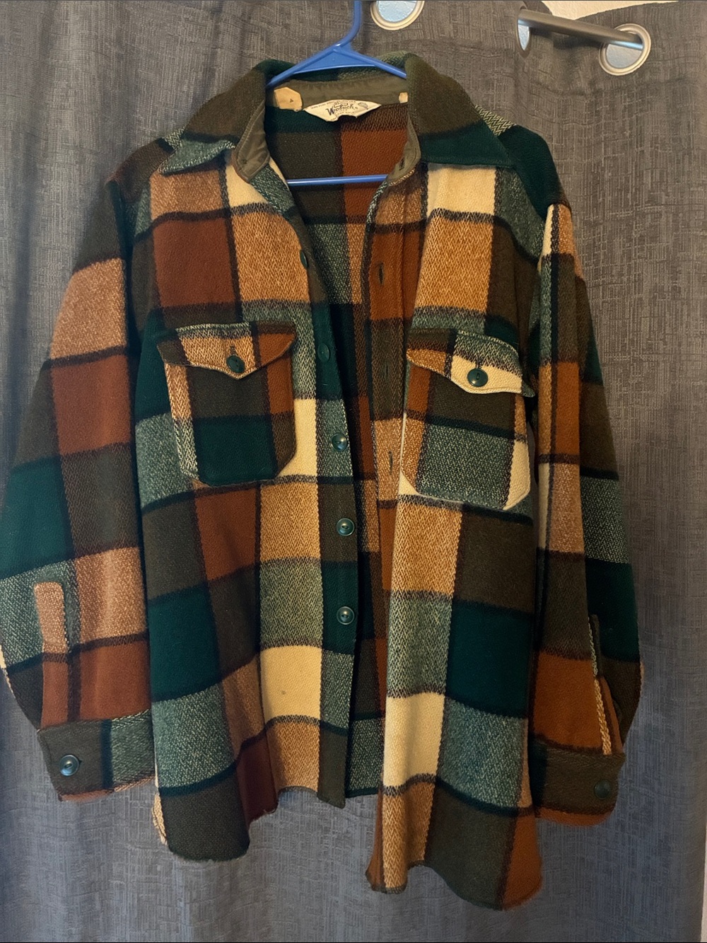 Woolrich Plaid 100% Wool Shirt Jacket